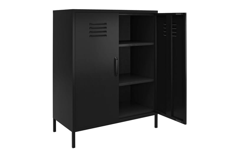 Højskab Mission District 40x80x102 cm, Sort - 40x80x102 cm, Sort - Opbevaring - Skab - Skabe