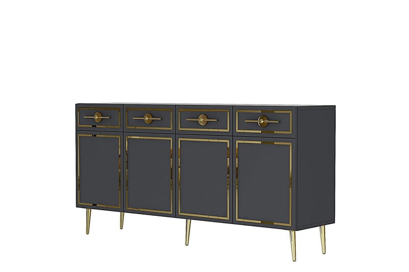 Halma Konsolbord 150 cm - Guld/Antracit - Møbler - Borde - Aflastningsbord - Entrébord