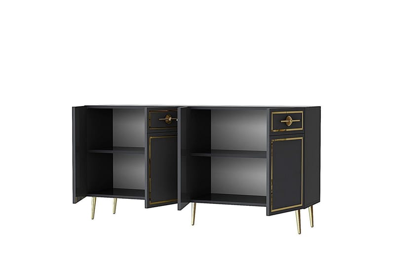 Halma Konsolbord 150 cm - Guld/Antracit - Møbler - Borde - Aflastningsbord - Entrébord