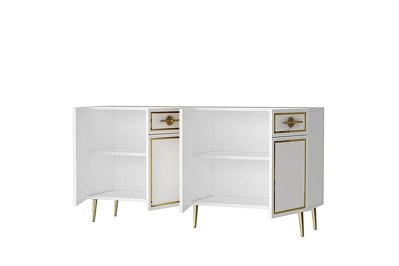 Halma Konsolbord 150 cm - Guld/Hvid - Møbler - Borde - Aflastningsbord - Entrébord
