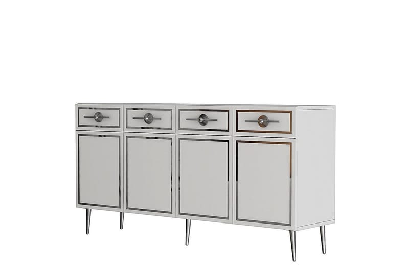 Halma Konsolbord 150 cm - Hvid/Sølv - Møbler - Borde - Aflastningsbord - Entrébord