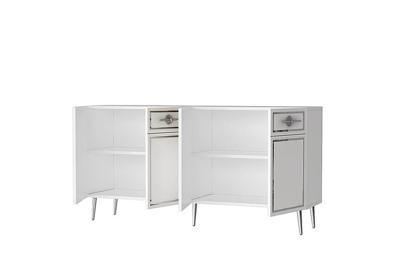 Halma Konsolbord 150 cm - Hvid/Sølv - Møbler - Borde - Aflastningsbord - Entrébord