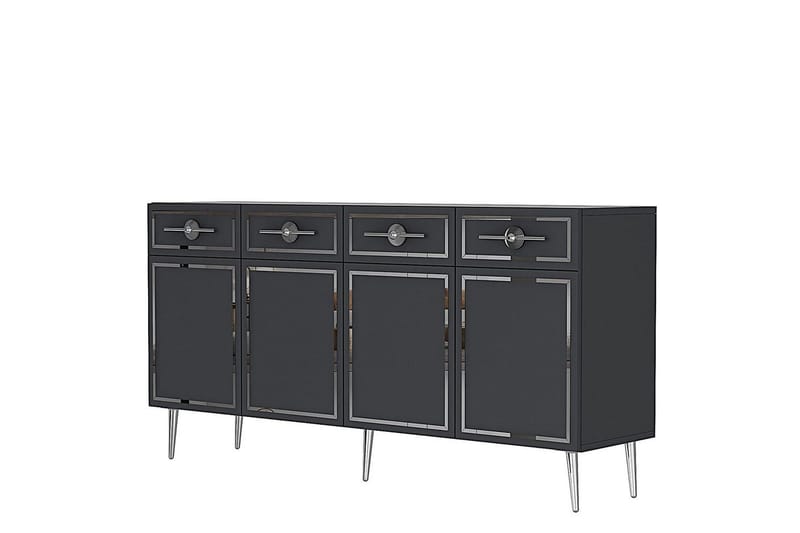 Halma Konsolbord 150 cm - Sølv/Antracit - Møbler - Borde - Aflastningsbord - Entrébord