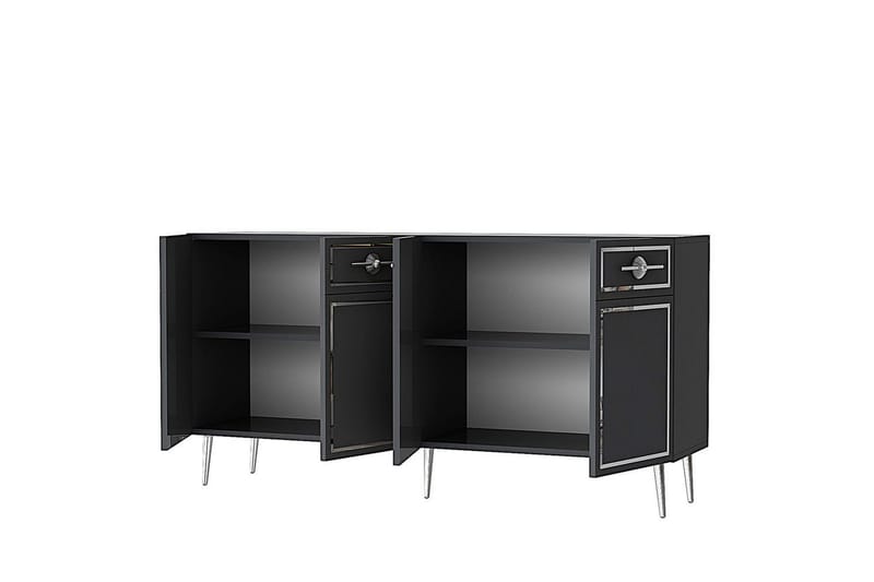 Halma Konsolbord 150 cm - Sølv/Antracit - Møbler - Borde - Aflastningsbord - Entrébord