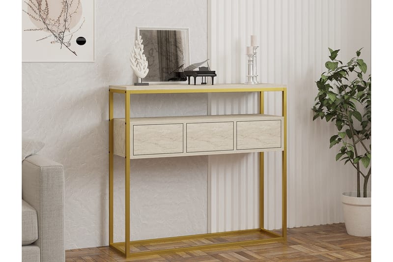 Ham Konsollbord 90 cm - Beige - Møbler - Borde - Aflastningsbord - Entr�ébord