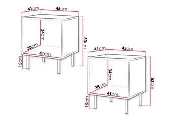 Hammarstrand Natbord 45 cm - Møbler - Borde - Aflastningsbord - Sengebord
