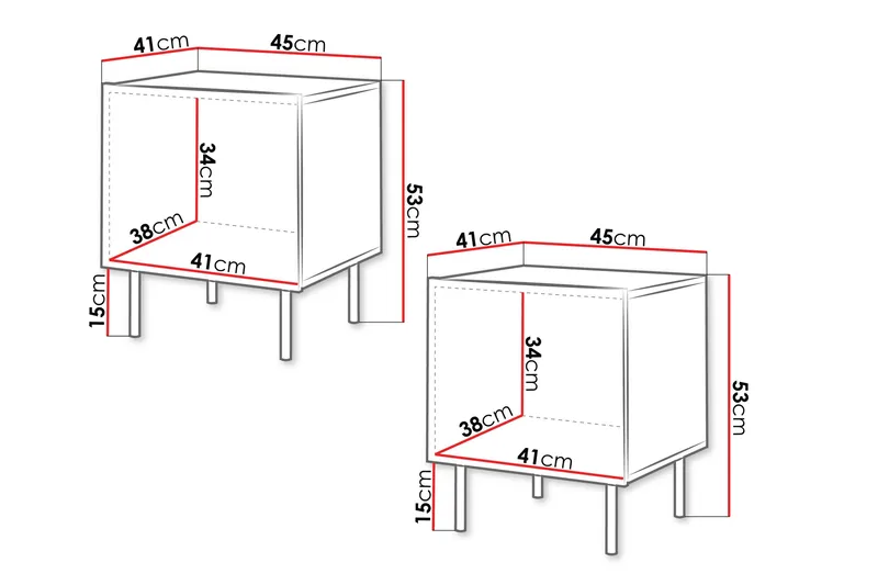 Hammarstrand Natbord 45 cm - Møbler - Borde - Aflastningsbord - Sengebord