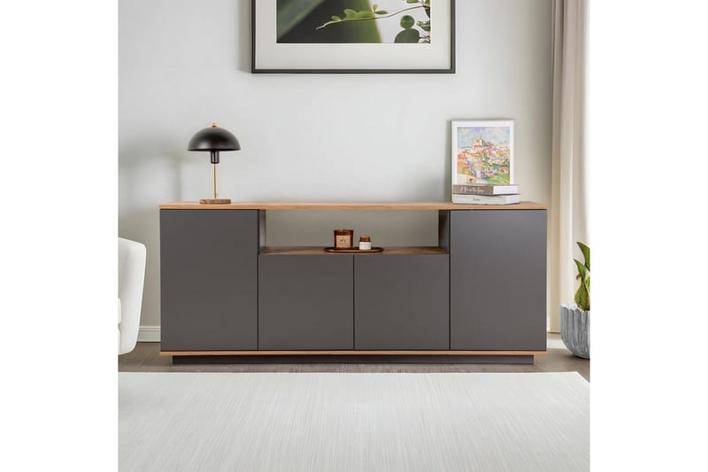 Hano Konsolbord 180 cm - Natur/Antracit - Møbler - Borde - Aflastningsbord - Entrébord