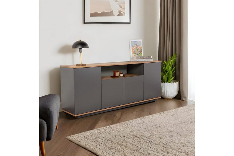 Hano Konsolbord 180 cm - Natur/Antracit - Møbler - Borde - Aflastningsbord - Entrébord