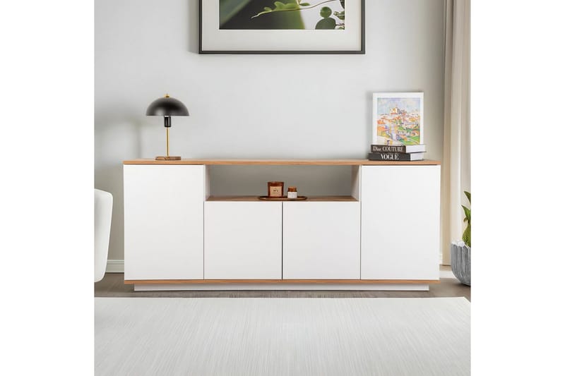 Hano Konsolbord 180 cm - Natur/Hvid - Møbler - Borde - Aflastningsbord - Entrébord
