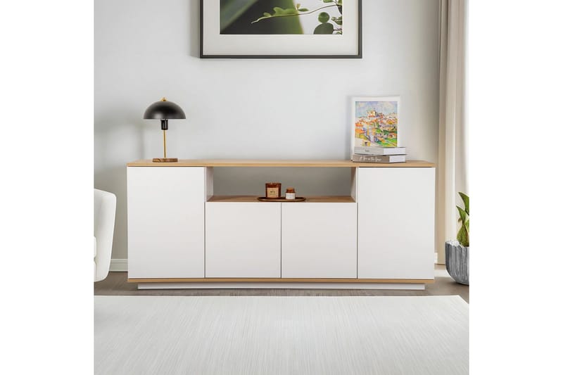 Hano Konsolbord 180 cm - Natur/Hvid - Møbler - Borde - Aflastningsbord - Entrébord