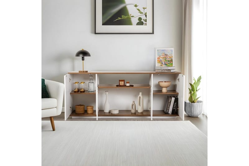 Hano Konsolbord 180 cm - Natur/Hvid - Møbler - Borde - Aflastningsbord - Entrébord