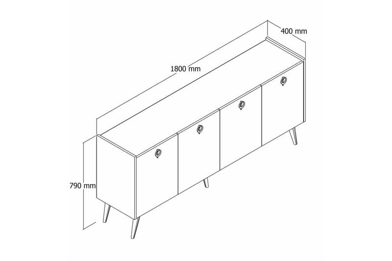 Harli Konsolbord 180 cm - Natur - Møbler - Borde - Aflastningsbord - Entrébord