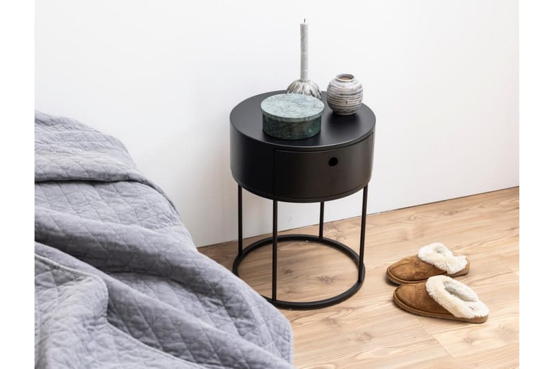 Hastane Natbord 40 cm - Sort - Møbler - Borde - Aflastningsbord - Sengebord