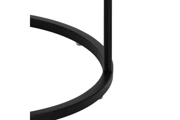 Hastane Sengebord 40 cm Rund i Træ med Metalunderstel - Sort - Møbler - Borde - Aflastningsbord - Sengebord