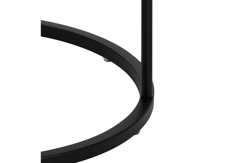 Hastane Sengebord 40 cm Rund i Træ med Metalunderstel - Sort - Møbler - Borde - Aflastningsbord - Sengebord