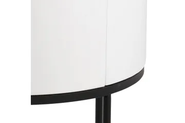Hastane Sengebord 40 cm Rund med Skuffer i Træ og Metal - Hvid - Møbler - Borde - Aflastningsbord - Sengebord