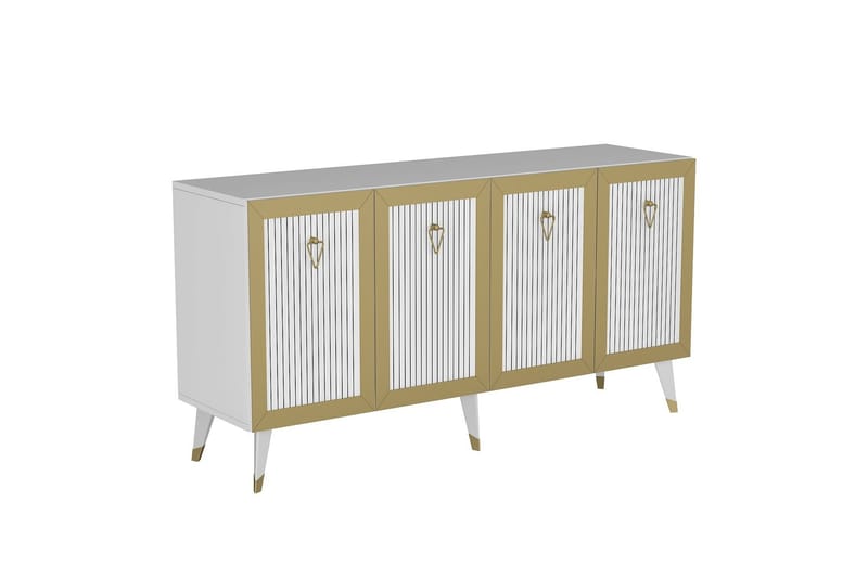 Hazelle Konsolbord 150 cm - Hvid/Guld - Møbler - Borde - Aflastningsbord - Entrébord