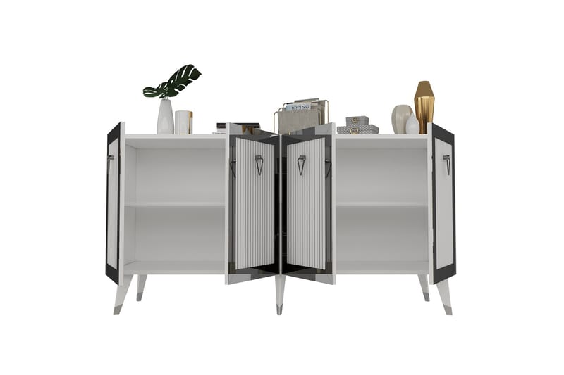 Hazelle Konsolbord 150 cm - Hvid/Sølv - Møbler - Borde - Aflastningsbord - Entrébord