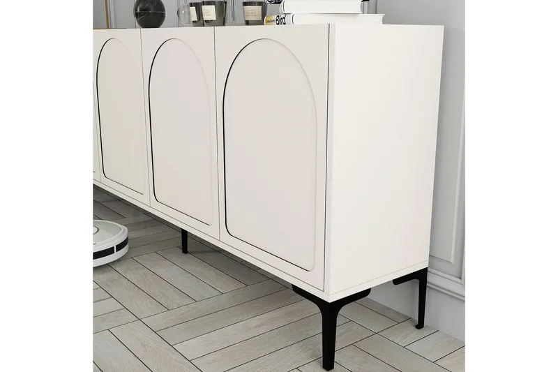 Hazim Konsolbord 180 cm - Creme/Sort - Møbler - Borde - Aflastningsbord - Entrébord