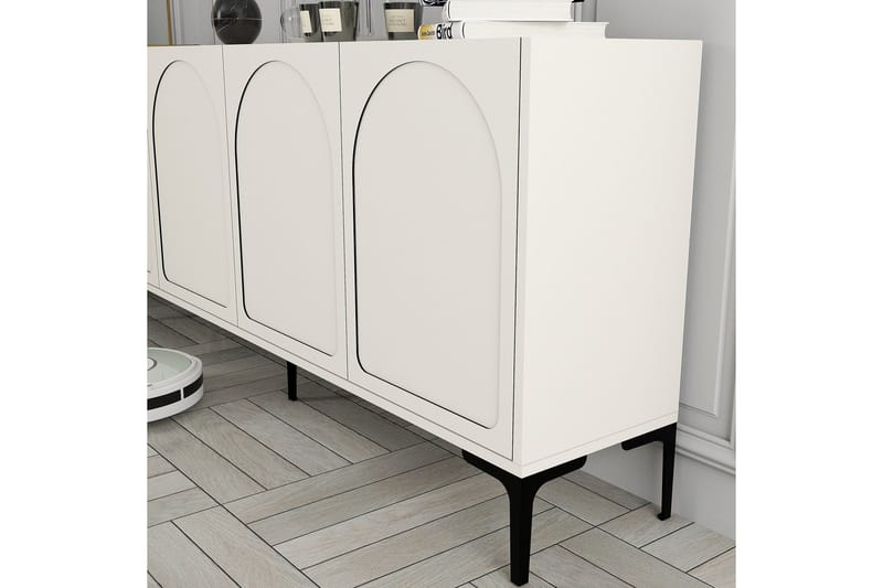 Hazim Konsolbord 180 cm - Creme/Sort - Møbler - Borde - Aflastningsbord - Entrébord
