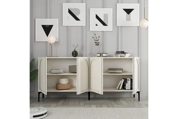 Hazim Konsolbord 180 cm - Creme/Sort - Møbler - Borde - Aflastningsbord - Entrébord