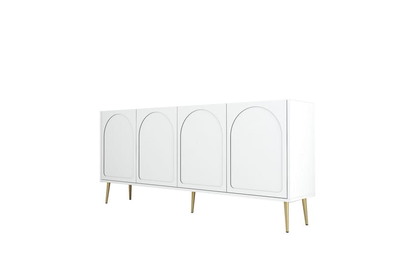Hazim Konsolbord 180 cm, Hvid/Guld