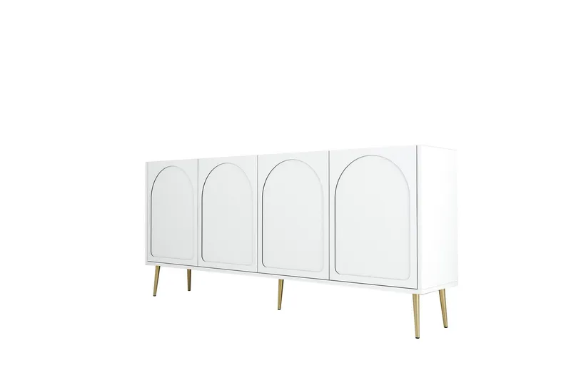 Hazim Konsolbord 180 cm, Hvid/Guld