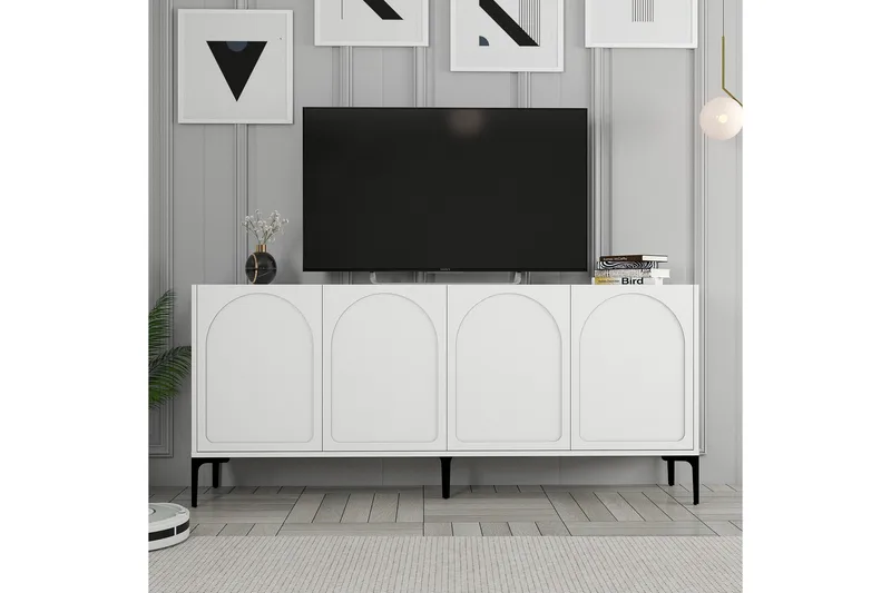 Hazim Konsolbord 180 cm - Hvid/Sort - Møbler - Borde - Aflastningsbord - Entrébord