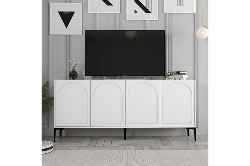 Hazim Konsolbord 180 cm - Hvid/Sort - Møbler - Borde - Aflastningsbord - Entrébord