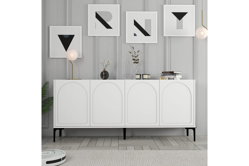 Hazim Konsolbord 180 cm - Hvid/Sort - Møbler - Borde - Aflastningsbord - Entrébord