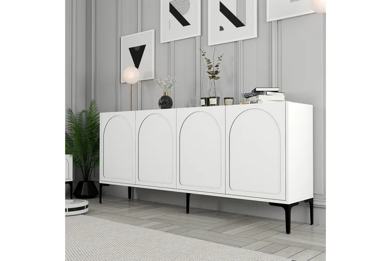 Hazim Konsolbord 180 cm - Hvid/Sort - Møbler - Borde - Aflastningsbord - Entrébord