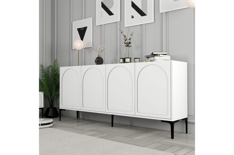 Hazim Konsolbord 180 cm - Hvid/Sort - Møbler - Borde - Aflastningsbord - Entrébord