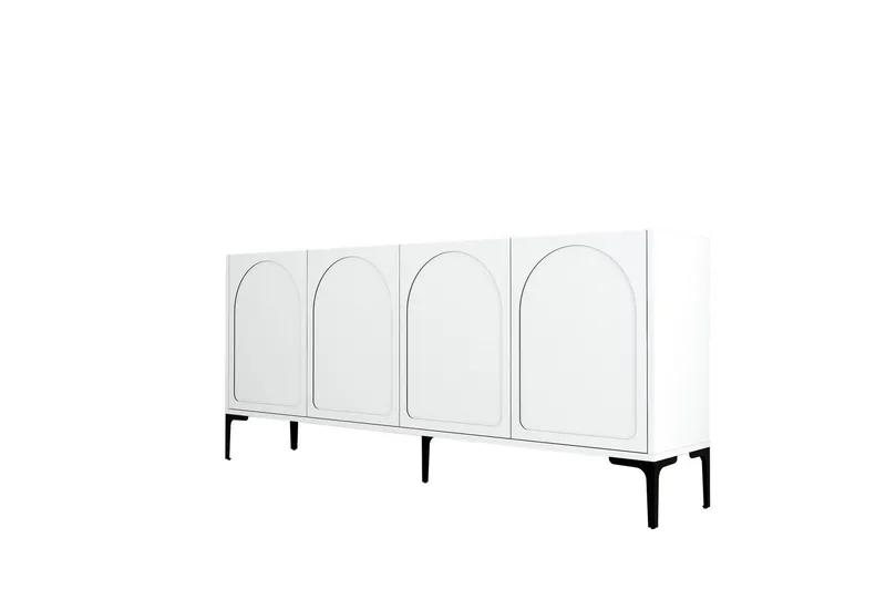 Hazim Konsolbord 180 cm, Hvid/Sort