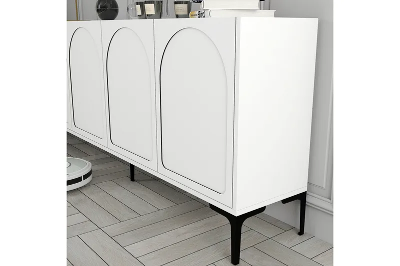 Hazim Konsolbord 180 cm - Hvid/Sort - Møbler - Borde - Aflastningsbord - Entrébord