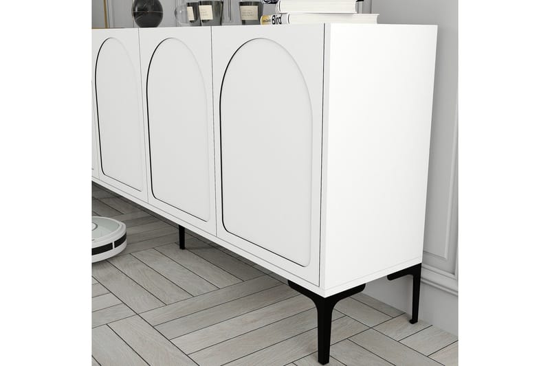 Hazim Konsolbord 180 cm - Hvid/Sort - Møbler - Borde - Aflastningsbord - Entrébord