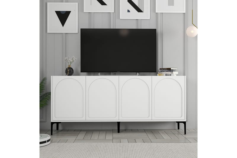Hazim Konsolbord 180 cm - Hvid/Sort - Møbler - Borde - Aflastningsbord - Entrébord