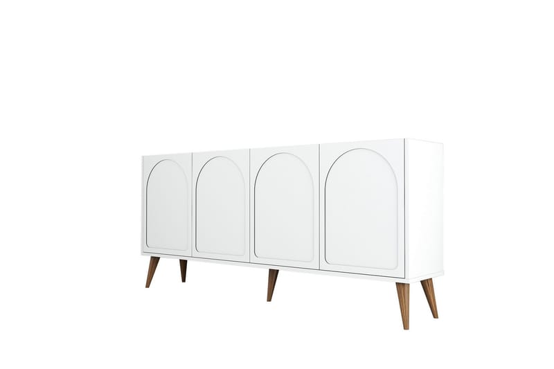 Hazim Konsolbord 180 cm, Hvid/Valnød