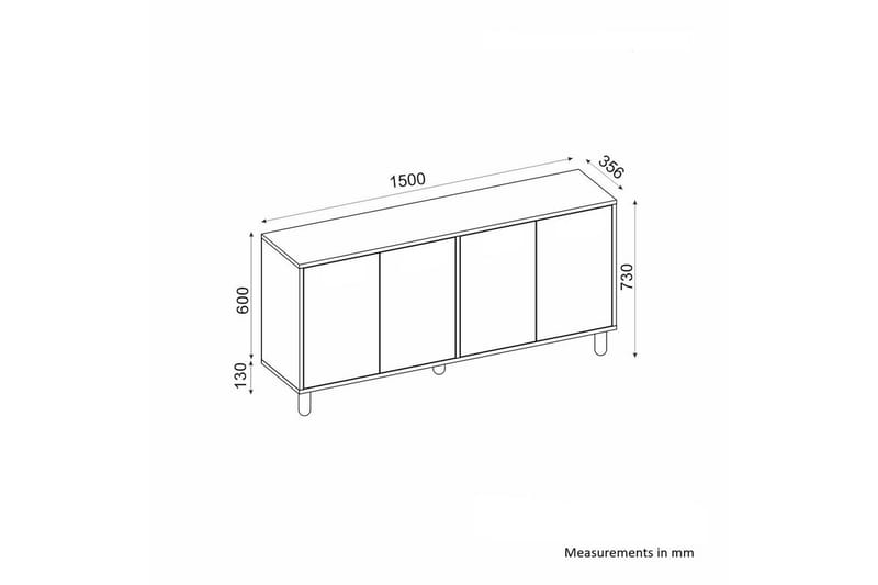 Hearst Konsolbord 150 cm - Hvid - Møbler - Borde - Aflastningsbord - Entrébord