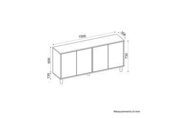 Hearst Konsolbord 150 cm - Hvid - Møbler - Borde - Aflastningsbord - Entrébord