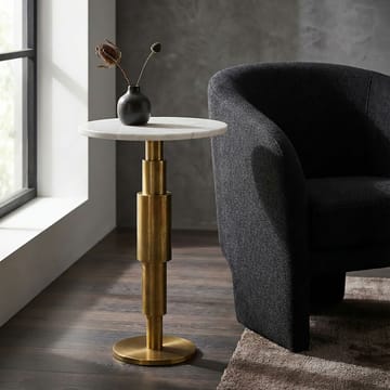 Heluna sidebord 37 cm - hvid marmor og guld - Møbler - Borde - Aflastningsbord - Konsolbord & sidebord