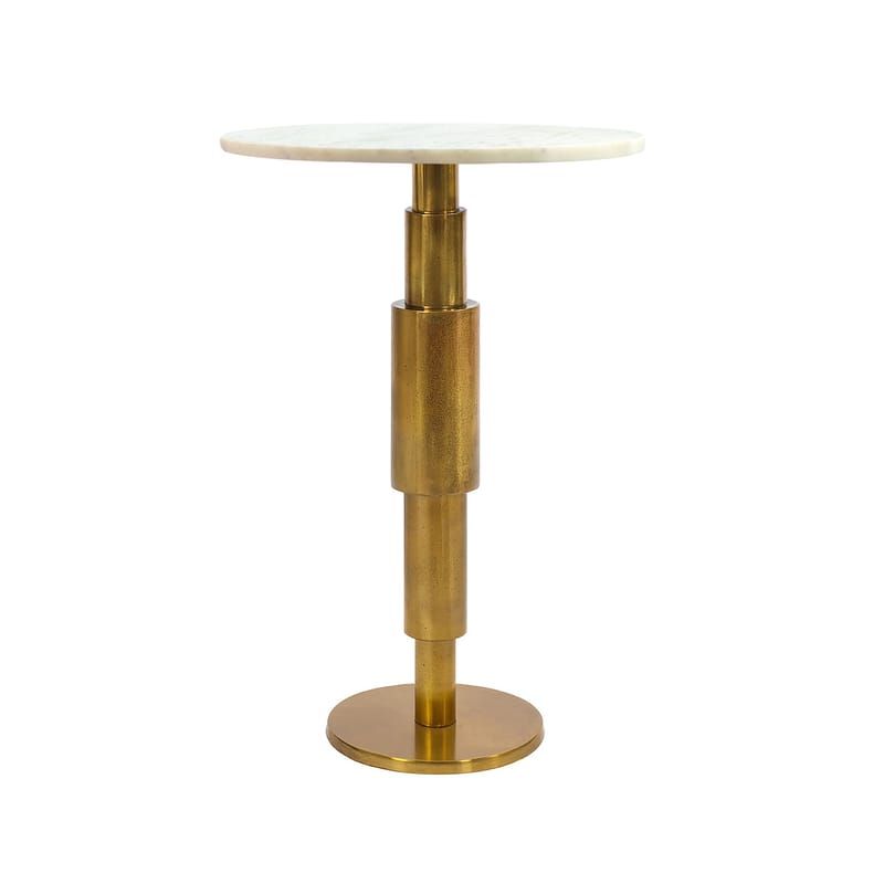 Heluna sidebord 37 cm - hvid marmor og guld - Møbler - Borde - Aflastningsbord - Konsolbord & sidebord