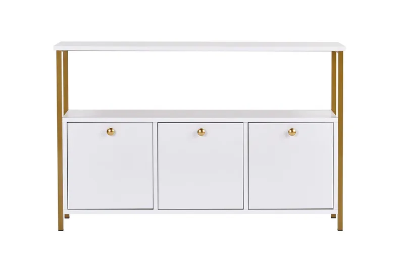 Hemani Konsolbord 120 cm, Hvid og guld
