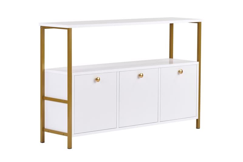 Hemani Konsolbord 120 cm - Hvid/guld - Møbler - Borde - Aflastningsbord - Entrébord