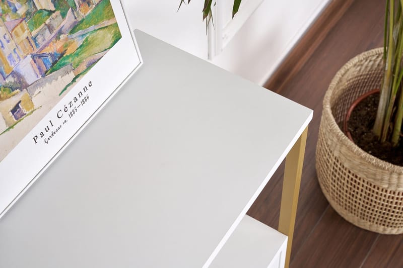 Hemani Konsolbord 120 cm - Hvid/guld - Møbler - Borde - Aflastningsbord - Entrébord