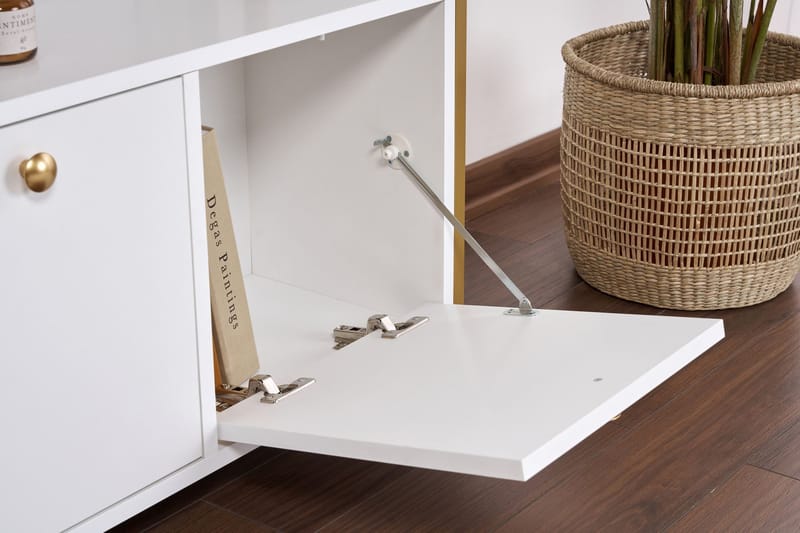 Hemani Konsolbord 120 cm - Hvid/guld - Møbler - Borde - Aflastningsbord - Entrébord
