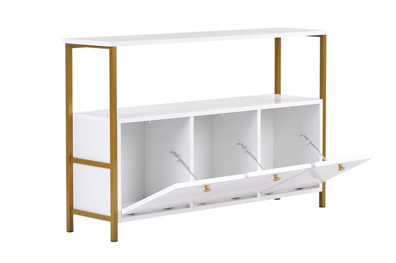 Hemani Konsolbord 120 cm - Hvid/guld - Møbler - Borde - Aflastningsbord - Entrébord