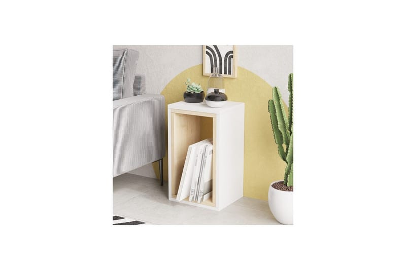Hesper Sidebord 30 cm - Eg/Hvid - Møbler - Borde - Aflastningsbord - Lampebord