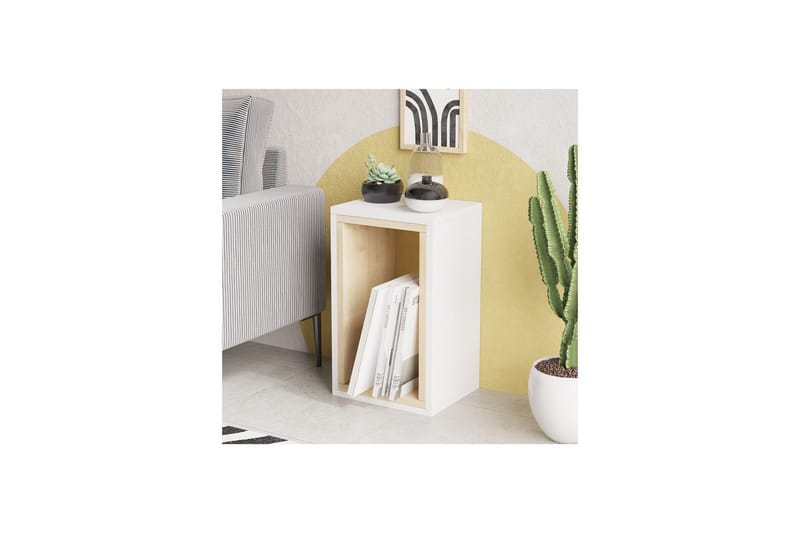 Hesper Sidebord 30 cm - Eg/Hvid - Møbler - Borde - Aflastningsbord - Lampebord