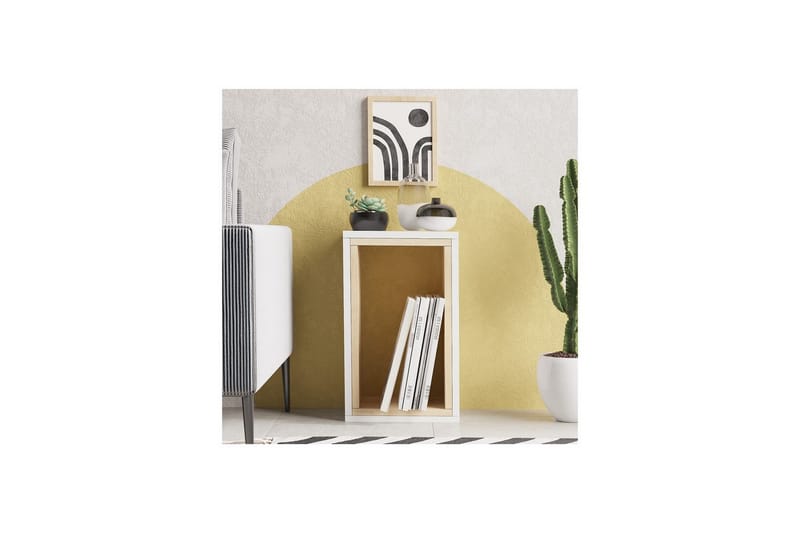 Hesper Sidebord 30 cm - Eg/Hvid - Møbler - Borde - Aflastningsbord - Lampebord